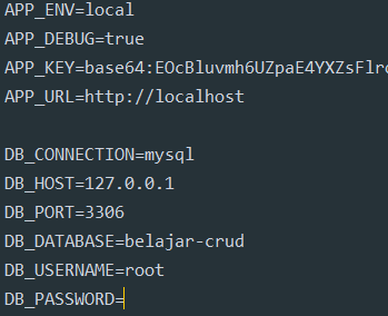 setting koneksi laravel 5.2